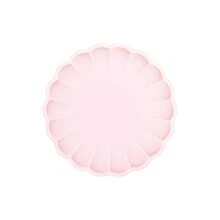 10/20/50件套优雅浅粉色扇贝形纸盘，贝壳边一次性餐具，适用于野餐、婚礼、婴儿派对、生日派对、新娘订婚装饰，7英寸和9英寸甜点/蛋糕盘 - 淺粉色 - 查看 10