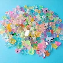 20/40/100PCS Luminous Mini Resin Animals Mixed Styles Miniature Glow In The Dark Animal Mushroom Figurine For Plants Party Garden Micro Landscape Aquarium Dollhouse Decoration DIY Craft