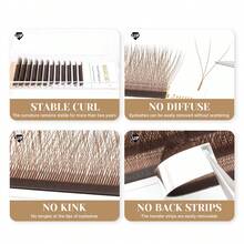 12 piezas de extensiones de pestañas 3D/4D/5D con rizo en W, rizo en D, grosor de 0.07mm, longitud mixta de 8-15mm, racimos de pestañas con forma de W, de mink falso suave, pestañas individuales de autoblooming, pestañas densamente tejidas a mano, pestañas postizas con forma de trébol en W, esencial de maquillaje, maquillaje coreano, racimos de pestañas, pestañas individuales, pestañas postizas - Marrón - Ver 6