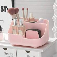 1 pieza Caja de almacenamiento de cosméticos multifuncional, balde de almacenamiento dividido para brochas de maquillaje, organizador de escritorio, adecuado para el dormitorio