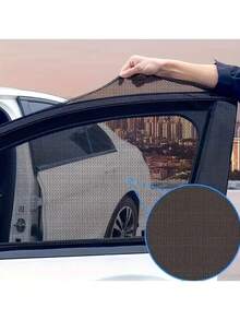 2件/4件/套汽车遮阳网防蚊隔热防紫外线玻璃防晒网反光遮阳篷防护窗膜轿车SUV - 均碼 - 查看 6