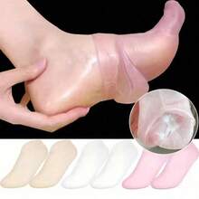 2 đôi vớ silicon dưỡng ẩm cho chân, thích hợp cho bàn chân khô nứt nẻ, vớ chăm sóc chân, vớ gel massage dưỡng ẩm, dụng cụ làm móng chân, quà tặng. - Nhiều màu - Xem 5