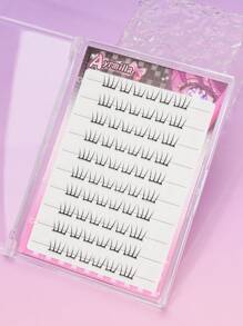 5-12mm 10 file di ciglia finte naturali a forma di occhio di gatto e di volpe, senza bisogno di colla, convenienti e riutilizzabili. Ciglia finte naturali adatte per matrimoni, feste e riunioni di lavoro quotidiane. Adatte per principianti, cosplay, grappoli di ciglia, ciglia individuali, ciglia finte