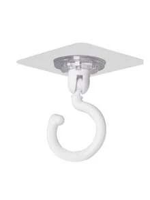 5 件旋转天花板挂钩 - 无需钻孔即可轻松安装，粘性挂钩可用于悬挂植物、灯笼、风铃，现代天花板装饰实用挂钩适用于各种场景、浴室、厨房、卧室