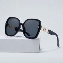 Vintage Square Fashion Glasses With Decorative Lenses, Retro Style Lightweight Design, Includes Faux Leather Case And Microfiber Cloth, Creative Eyewear, Unique Glasses, Unisex Square Shape Shades