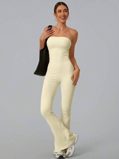 NcmRyu 1pc Women's Fashion Quick-Dry Running Fitness Outdoor Sports Jumpsuit