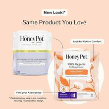 The Honey Pot Company - Non-Herbal Everyday Panty Liners For Women - Organic Cotton Cover & Ultra-Absorbent Pulp Core - Sanitary Pads - Feminine Care - FSA & HSA Eligible - 30 Ct - Non-Herbal Overnight - 查看 2