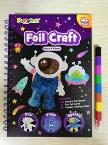 1 Set di quaderni per disegno e pittura con foglio di lamina dorata, materiale per viaggi, regalo per bambini