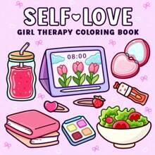 1 pièce Livre de coloriage AMOUR DE SOI de 52 pages pour adultes et enfants, audacieux et facile, designs simples et grands pour la détente. Livre de coloriage Amour de soi de 52 pages sans fondation à copier, graffitis anti-stress, livre de coloriage pour adultes et adolescents, design audacieux, simple, simple et grand pour se détendre