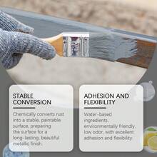 Jakehoe Rust Removal Water-Based Metal Paint Anti-Seepage Quick-Drying Paint Waterproof Anti-Wear Multi-Purpose Floor Paint - Grey - View 4