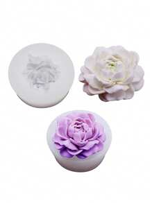 1pc Clear Liquid Silicone Material Mold - Tiger Head, Jasmine, Tulip, Honeysuckle, Peony Flower Candle And Soap Making, DIY Handcraft, Car Fragrance Decor