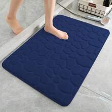 1pc Pebble Embossed Anti-Slip Floor Mat, Doormat/Bathroom Absorbent Carpet - Multicolor - View 2