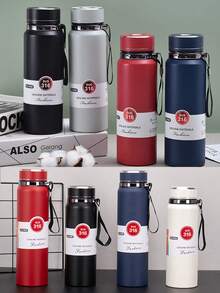 1PC 大容量便携式旅行保温杯，双层不锈钢真空保温瓶，咖啡杯，茶杯，冷热水瓶，防漏保温杯，车载防滑设计，适合毕业季，假期，学校设备，婚礼季，夏季户外产品返校 - 彩色 - 查看 8