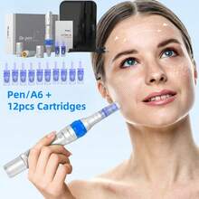 Dr.pen Dr/Pen Ultima A6 Professional Microneedling Pen With 2 Cartridges In Hard Case, 5-Speed Wireless Rechargable Electric Microneedling Mesoderm Introduction Device Beauty Tool For Skin, Hair, Face, Body Care Tool Kits For Mother's Day,Women's Day, Nurse's Day, Birthday Gift, Back-To-School Gift, Holiday Gift, Back-To-School Supplies, At-Home Skincare - Multicolor - View 10