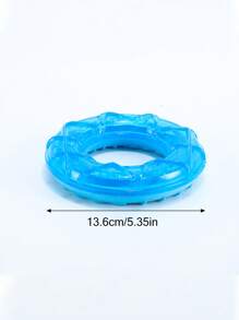 1 pieza Juguete para mascar para perros, paleta helada relleable y congelable para mantener fresco a tu perro en verano, juguete de helado para mascotas, con formas de paleta, rosquilla y barra de queso, color azul