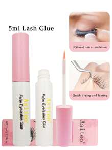 Asiteo 5 Ml Schnelltrocknender Wimpernkleber künstlichen Wimpernverlängerung Langanhaltender Wasserfester Klebstoff Schönheitspflege Make-up-tools Starker Augenwimpern Kleber Mit Box