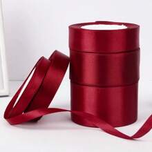 25 Yards Of Luxurious Wine Red Silk Satin Ribbon - Perfect For Weddings, Parties, Gift Wrapping, And DIY Projects
