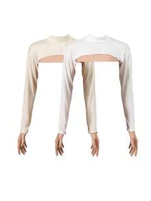 1pc Women Modacrylic Turtleneck Fake Collar Shawl Long Sleeve Collar Accessory For Jacket - Multicolor - View 12