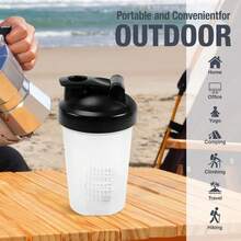 ‌Leakproof Shaker Bottle With Mixing Balls - 12oz  Protein Shaker Cup For Gym, Workouts & Travel - Ideal For Protein Powder, Pre-Workout & Supplements - Portable Drink Bottle For Fitness Enthusiasts & Athletes (White) - Trắng (gói 2) - Xem 4