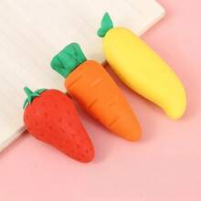 5pcs Fruit-Shaped Erasers Extra-Large Kids' Erasers With Cute Creative Designs Smooth Non-Slip Surface, Odorless Soft Material Student-Specific For Back-To-School Perfect Growth Gift For Children – Ideal For Homework Art Classes - Multicolor - View 8