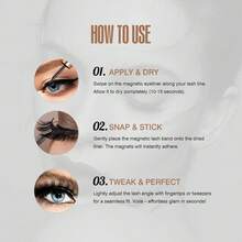 New Bestselling Natural Magnetic Eyeliner Set, Beginner-Friendly, Reusable, Made In China, Customer Favorite - Black - View 6