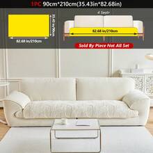 1 件现代风格防滑毛绒沙发垫套 - 宠物友好,适合 1/2/3/4 座组合沙发,四季可机洗绗缝设计,100% 涤纶 280GSM,适用于客厅、卧室、办公室装饰 - 米色 - 查看 18