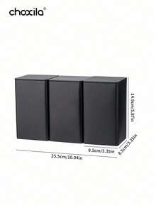 choxila 3个装咖啡储存罐茶叶零食咖啡豆储存罐铁艺艺术展示方形罐 - 黑色 - 查看 8