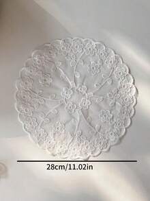 1pc Hollow Out Vintage Lace Tablecloth, With Crochet Floral Pattern - Ideal For Heat-Resistant, Air Fryer Dust Cover And Home Decor Bohemian Lace Placemat