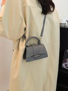 Fashionable Mini Handbag Net Celebrity Crossbody Bag, Solid Color Shoulder Bag, Small Square Bag For Women, All Season