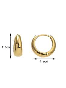 JOJELOO 1 Pair Fashionable Metal Clip-On Earrings, Minimalist & Delicate Design For Versatile Wear