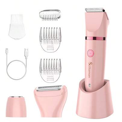 1pc Full Body Washable Electric 3-In-1 Women's Shaver