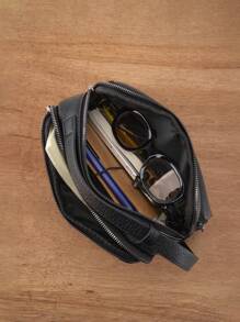 HOVI'S Casual clutch, geschikt voor woon-werkverkeer en reizen, grote capaciteit en multifunctioneel, combineert een modieuze uitstraling met draagbaarheid, geschikt als cadeau voor mannen