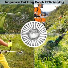 Cabezal desmalezador de alambre de 8" para eliminar malezas de caminos, bordillos, paredes, etc. - Plateado - Ver 6