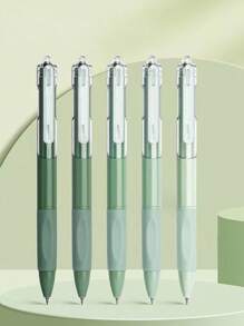 5 Pcs A Set 0.5mm ST Gel Pens With Gradient Tip Color, Quick-Drying 0.5 Black Pens, Suitable For Student Exams, Office Work, And Business Signatures