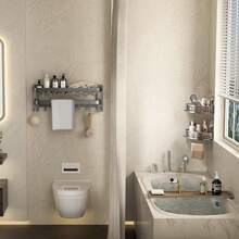 Esquinero para Baño Regadera Ventosa Repisas Sin Taladro Organizador de Regadera Metal de Aluminio Porta Shampoo Antióxido Estante Organizador Baño Gris Mueble para Regadera Tofaney - ventosa triangular 1nivel - Ver 10