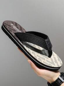 Últimos modelos de 2025 Chanclas de hombre, sandalias de playa para exteriores, estilo coreano con correa trenzada de EVA personalizada y suela blanda - Color - Ver 3