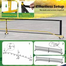 GOFLAME Portable Pickleball Net 22FT Regulation Size Pickle Ball Net-Black - Yellow - View 6