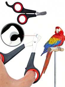 1/5Pcs Stainless Steel Pet Nail Clippers - High-Precision Trimmer Scissors For Dogs, Cats, Birds, Parrots & Guinea Pigs | Durable Claw & Paw Cutter With Ergonomic Non-Slip Handle | Professional Grooming Tool For Small Animals - Easy To Use & Stress-Free Nail Trimming & Shaping