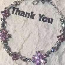 Elegant Cherry Blossom Chain Decoration With Pink Flowers And Star Shaped Pendant - Valentine's Day Gift, Lightweight And Exquisite Design For Women's Summer Parties, Suitable For Casual Wear, Adjustable