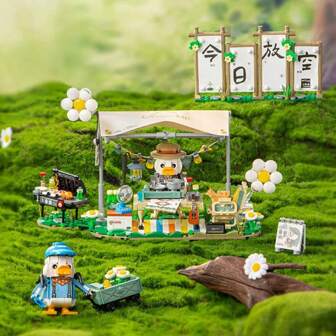 LOZ 1000+ Pieces Mini Building Blocks Set With Camping Rain Shelter & Duck Figures, Fashion Honey Studio Foldable House Blocks - Ideal Creative Puzzle For Home Decoration, Desktop Ornament & Gifts For Adults & Teens