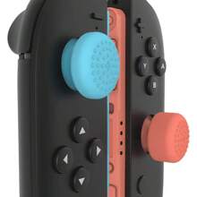2 Controller Joystick Kappen, Silikongriff Kappen, Thumbstick Abdeckungen, rutschfeste Pilzkappen, Orange, Schwarz, Blau, Geburtstagsgeschenk, Urlaubsgeschenk