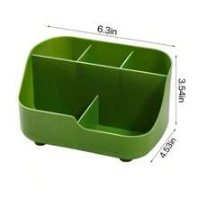 1 pieza Caja de almacenamiento de cosméticos multifuncional, balde de almacenamiento dividido para brochas de maquillaje, organizador de escritorio, adecuado para el dormitorio