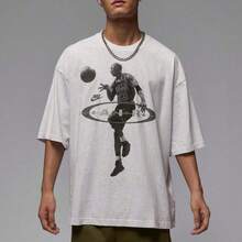 Nike Men's AS BRK 2AIR REISSUE SS CRW Short Sleeve Knitted Crew Neck T-Shirt TIF1805-051 - Grey - View 1