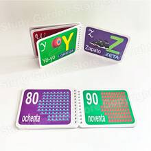 Lachilly Mi primer libro desplegable en español - Tarjetas de aprendizaje del alfabeto y números en español, adecuado para principiantes, niños pequeños y niños, desarrollo del idioma español, tarjetas educativas del alfabeto español ABC - Multicolor - Ver 8