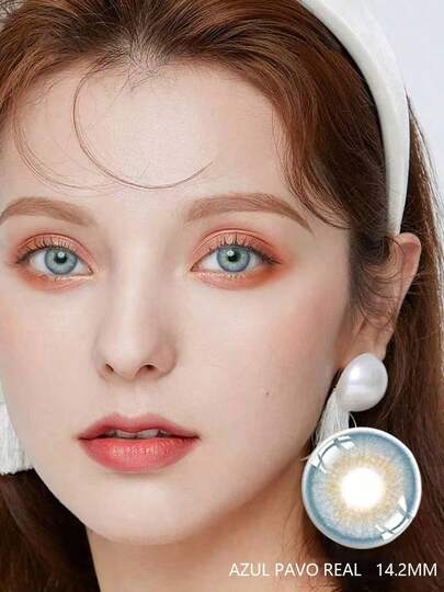 1 pair of colored soft contact lenses eye makeup lenses cosmetic contact lenses with a lifespan of one month suitable for daily use and wear colores enviados al azar todos hermosos lentes de contacto verdes naturales atractivos grises Halloween fiesta maquillaje disfraces cosplay