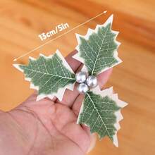 1/5/10/15/23/100Pcs Artificial Holly Berries With Green Leaves Rtificial Holly Leaves And Berries For Christmas Wreath Arrangement Cake Toppers Craft Wedding Party Home,Christmas Tree Decoration, Christmas Gift Wrapping Decoration, Christmas Table Decoration, Christmas Home Decoration, Christmas Gift Filling, Sock Filling