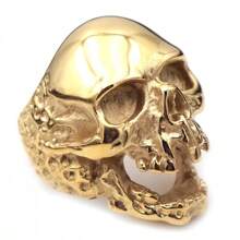 CIREY 1 Stück Retro Herren Ring aus Titan-Stahl, Edelstahl Totenkopf Ring
