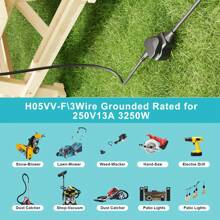 LIPWEL Lipwel 1 Way Gang 10 Meters Universal Outlet Power Extension Lead Cord, 1M, 1.8M, 5M,7M,10M Single Socket Cable Extender, 250V 13A 3250W One Plug Electric Wire For Desk, Table, Floor, Office, Car Black Suitable For UK, EU, US, Australia, Brazil, Switzerland, Italy, Denmark, South Africa Plug Series. Heavy-Duty Cable Extension Cord Socket For Outdoor Us