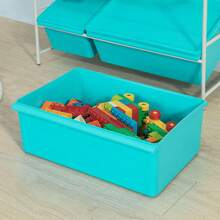 SoBuy 2 In 1: Bookshelf + Storage Chest Toy Chest Children's Bookshelf Magazine Rack Toy Storage Shelf KMB07-B - Turquoise - View 9