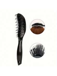 1 件装镂空发梳头皮按摩发刷顺发造型工具，适合所有发质，返校、旅行度假必备，女士发饰